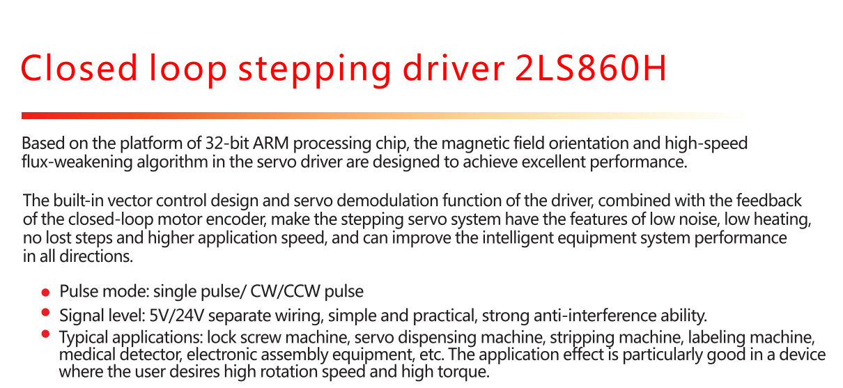 G-2-11 Closed loop stepping drive 2LS860H