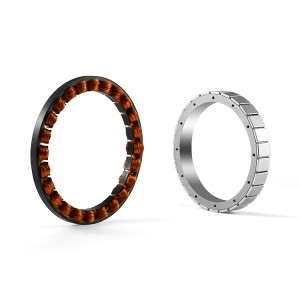 U200 series Large Hollow Shaft Frameless Direct‑Drive Motor, Outer diameter:200mm, Inner diameter:140mm Rated torque :13-50Nm, Motor height:25.9-60.9mm