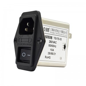 YB170 series power filter with fuse and switching IEC socket